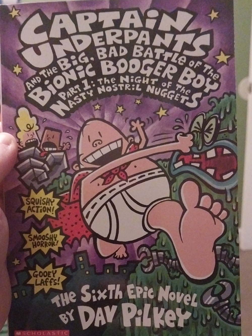 Scholastic Captain Underpants Poster - Purple, White, Pink, Green